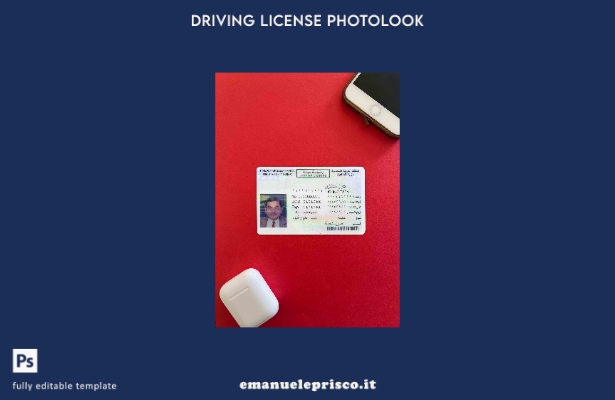 modello FRONTALE photolook DL Arabia Saudita in stile verificato
